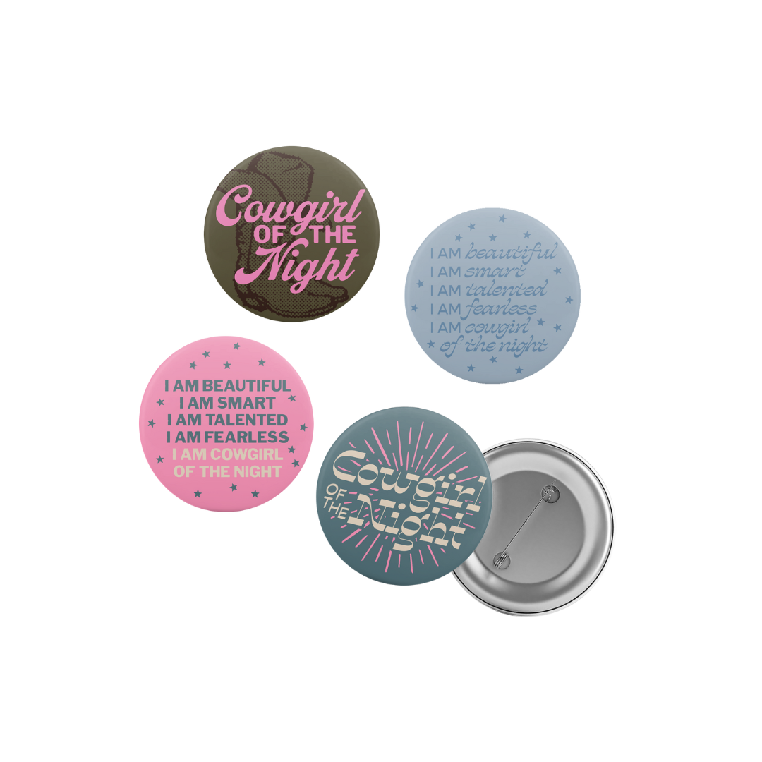 Cowgirl of the Night Pin Set