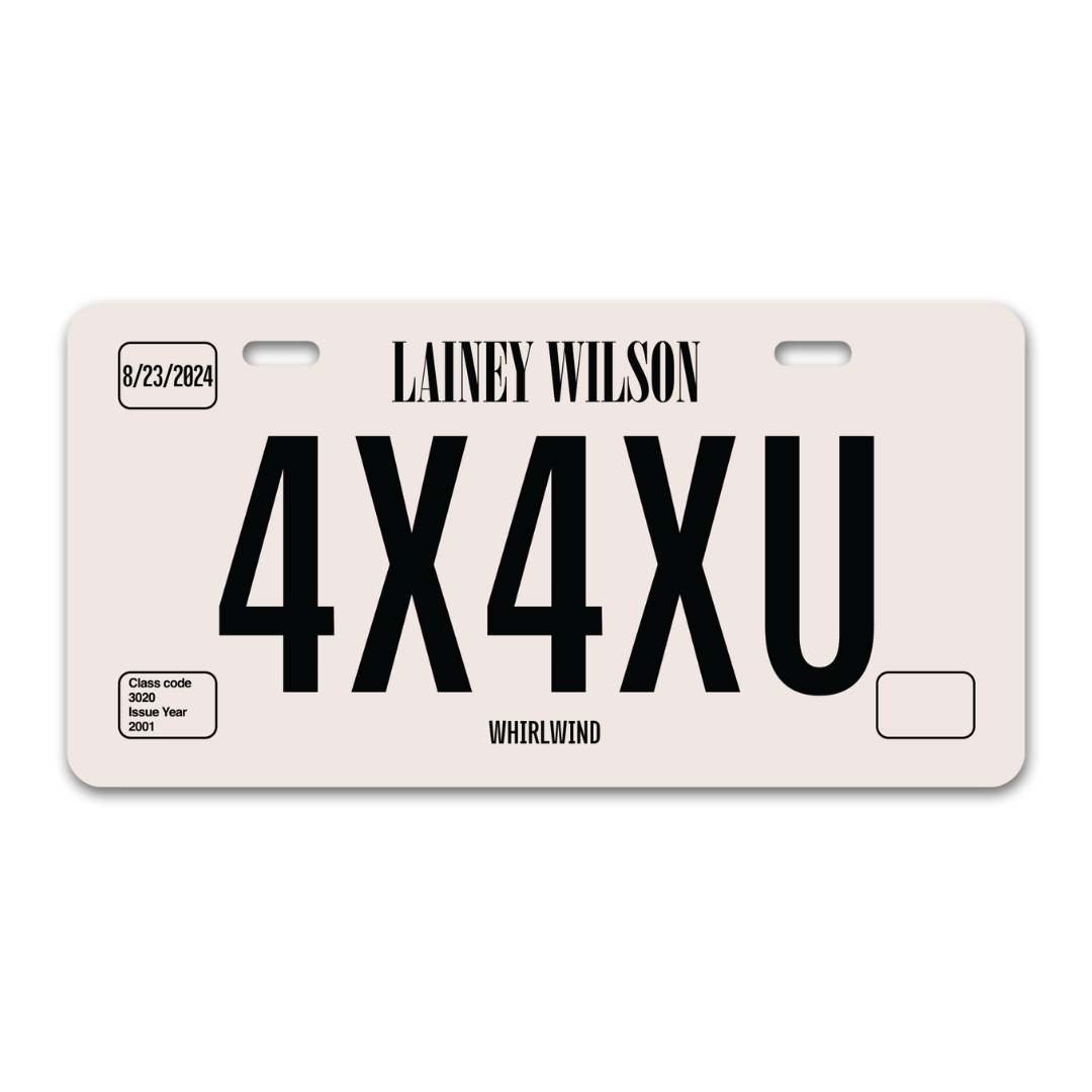4X4XU License Plate