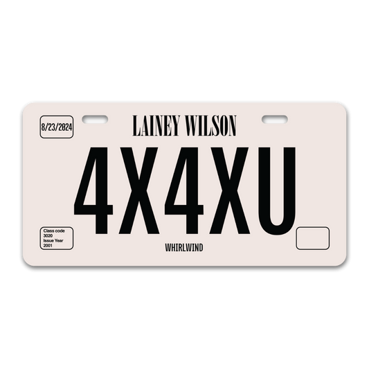4X4XU License Plate