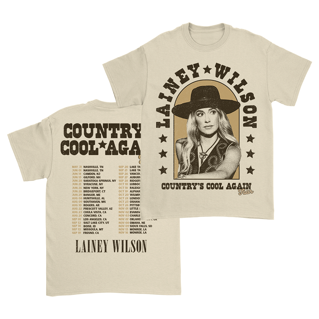 T-shirt featuring a country music tour design for Lainey Wilson.