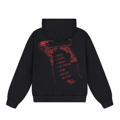 Phone, Keys, Wallet Black Hoodie x One Of These Days
