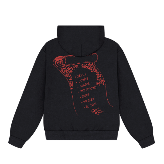 Phone, Keys, Wallet Black Hoodie x One Of These Days