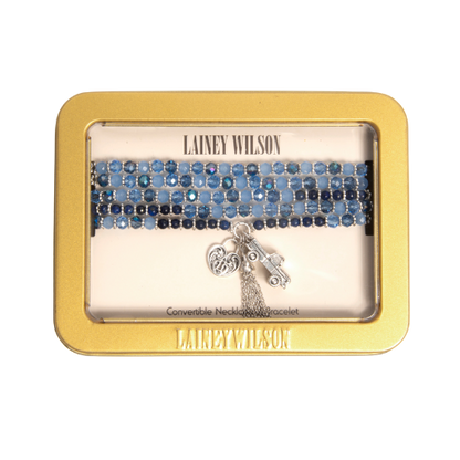 Blue Charm Bracelet/Necklace