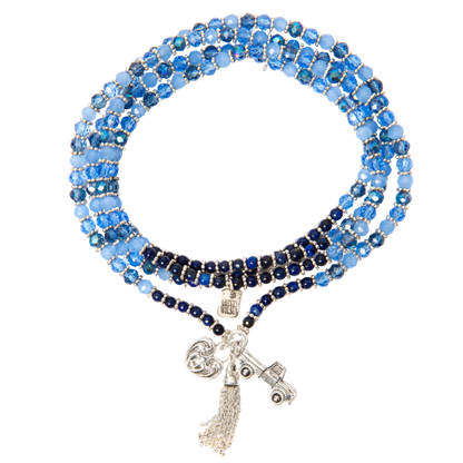 Blue Charm Bracelet/Necklace