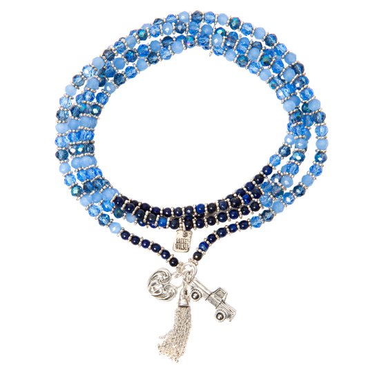 Blue Charm Bracelet/Necklace