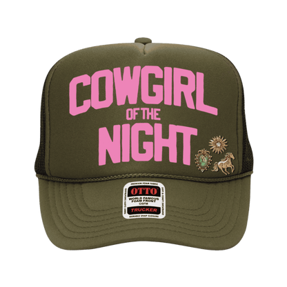 Cowgirl of the Night Trucker Hat + Motif Pin Pack