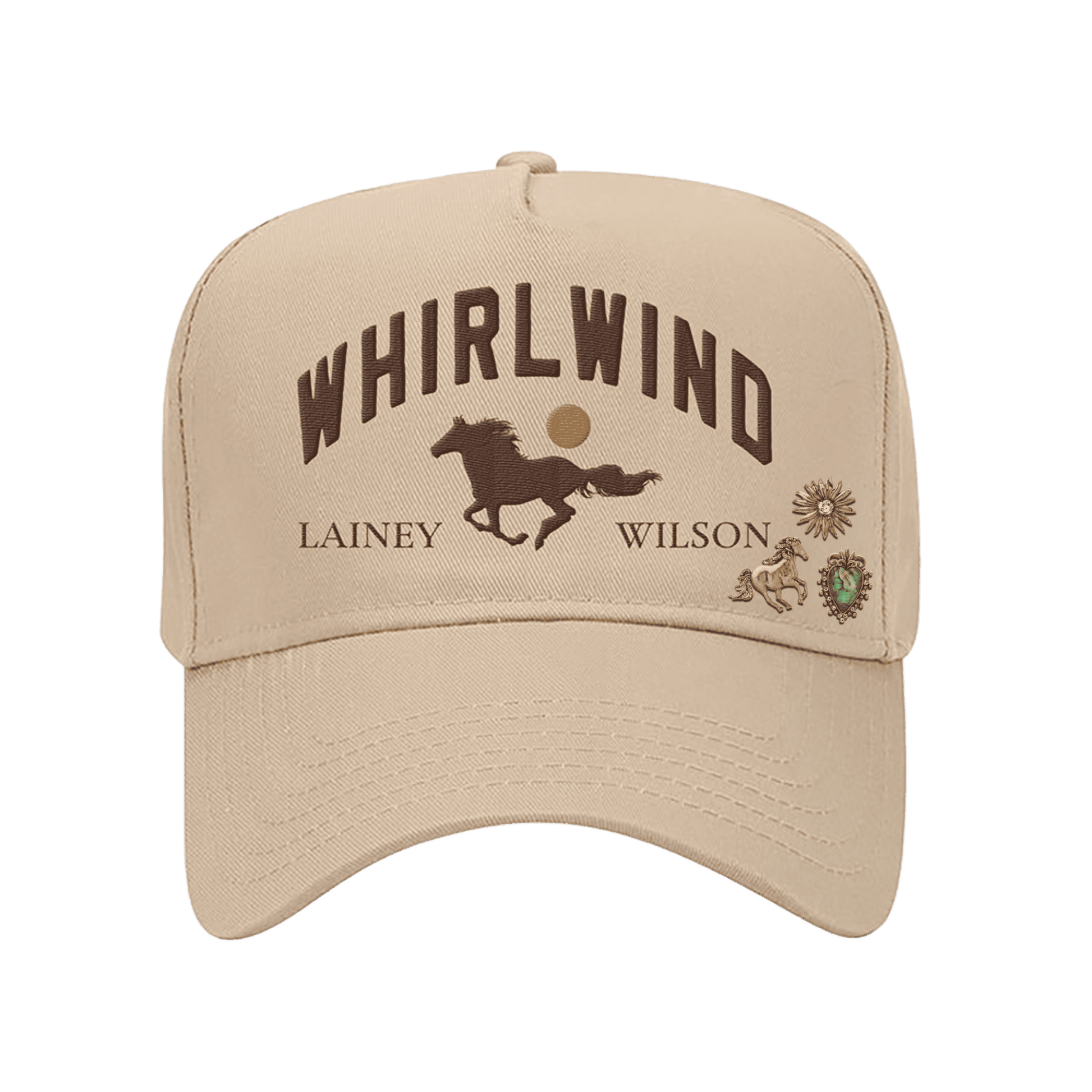 Khaki Whirlwind Hat + Motif Pin Pack