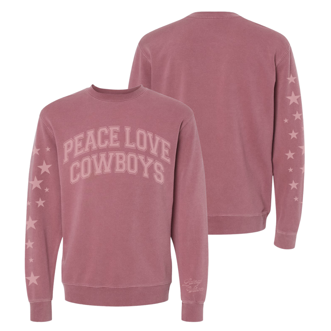 Peace Love and Cowboys Crewneck