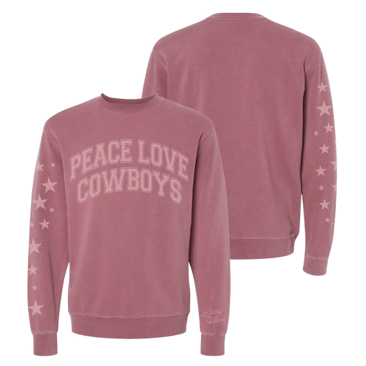 Peace Love and Cowboys Crewneck