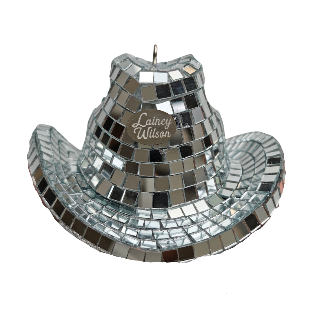 Peace Love and Cowboys Disco Ornament Set