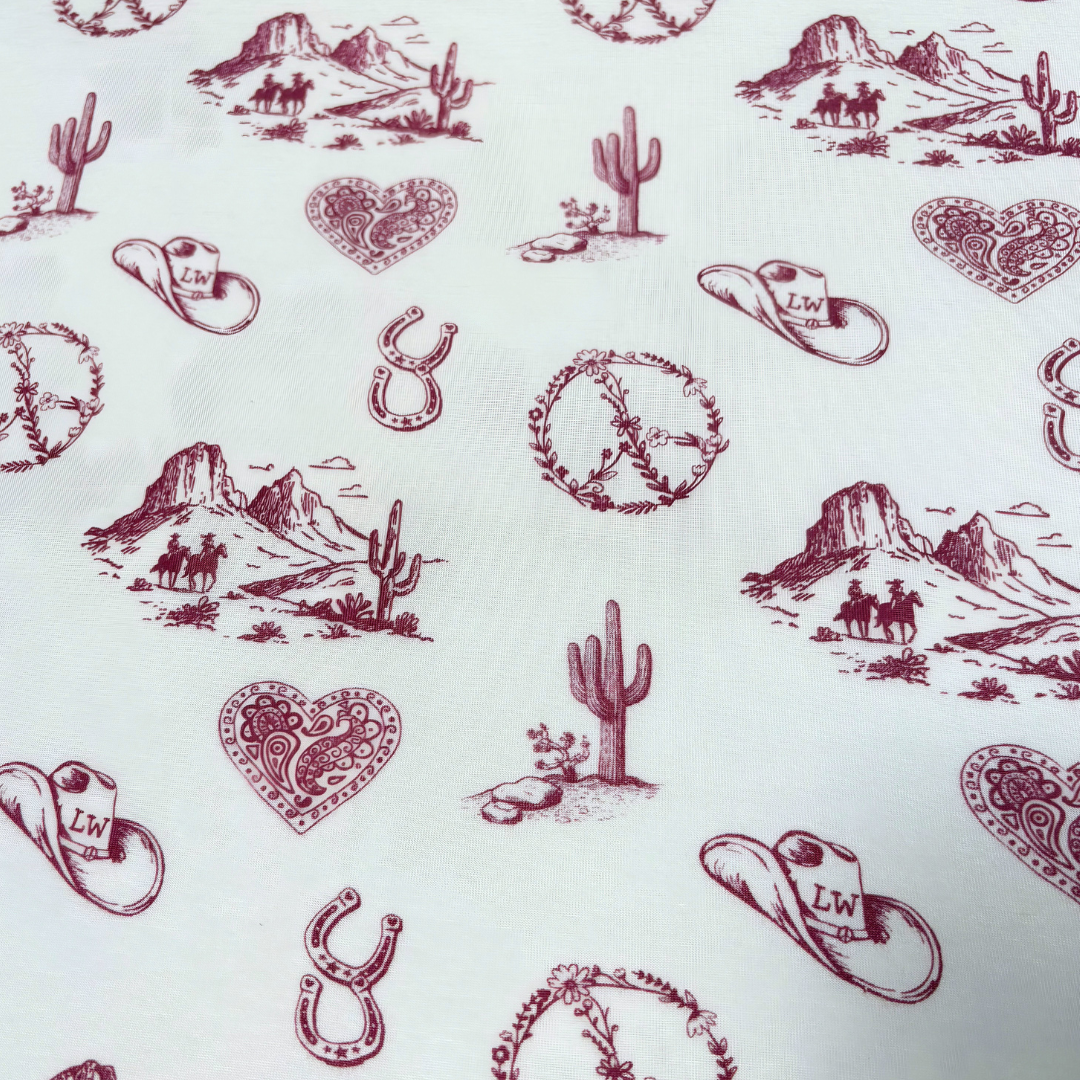 Peace Love and Cowboys Pajama Set