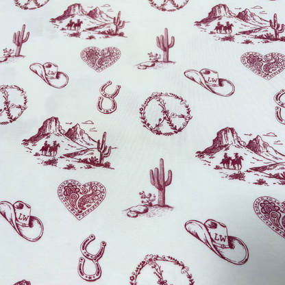 Peace Love and Cowboys Pajama Set