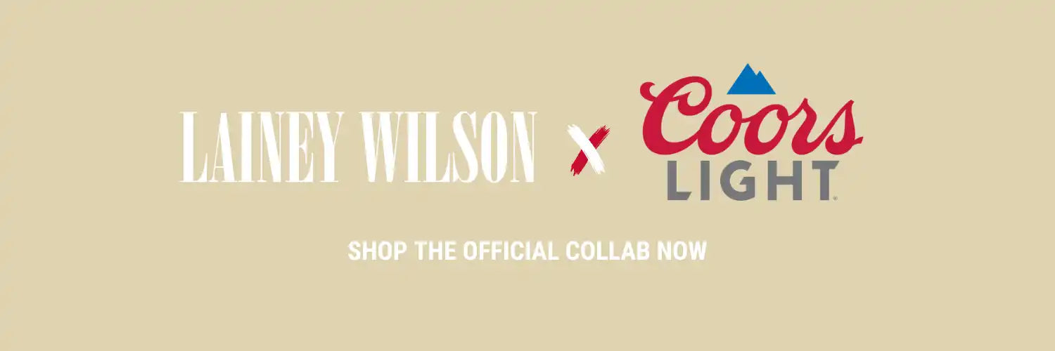 Promotional banner for a collaboration between Lainey Wilson and Coors Light.